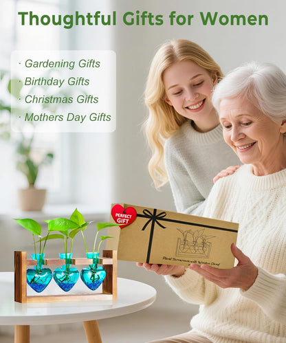 Mother’s Day Magnetic Bud Vase Set – Mini Glass Fridge Magnets for Fresh Flowers, Cute Kitchen & Locker Decor