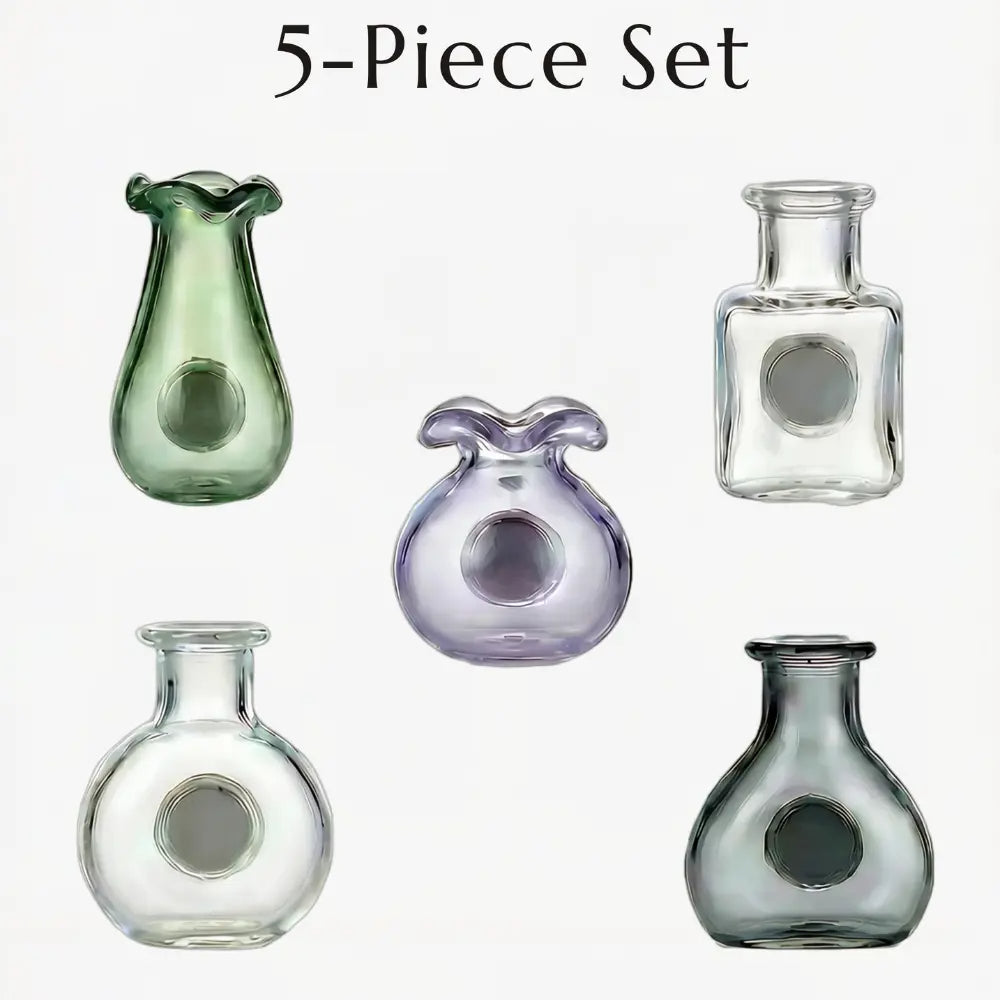 Mother’s Day Magnetic Bud Vase Set – Mini Glass Fridge Magnets for Fresh Flowers, Cute Kitchen & Locker Decor