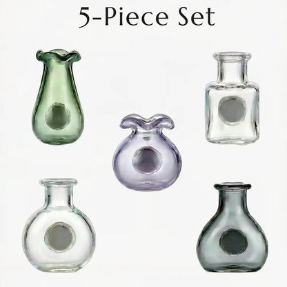 Mother’s Day Magnetic Bud Vase Set – Mini Glass Fridge Magnets for Fresh Flowers, Cute Kitchen & Locker Decor