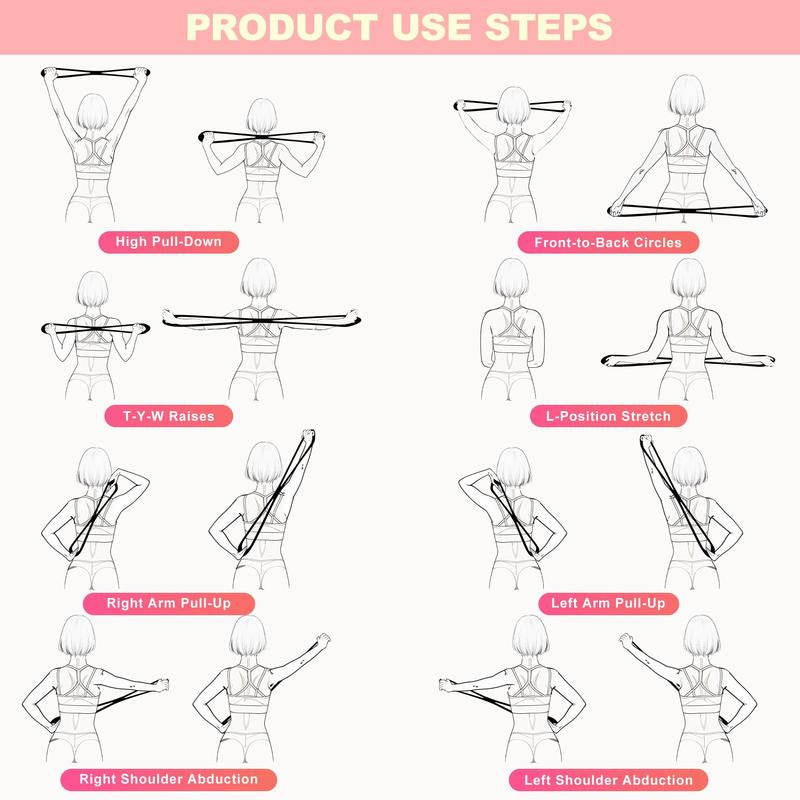 🔥20%OFF TODAY ONLY!Figure 8 Resistance Bands for Women – 8-Shaped TPE, Latex-Free