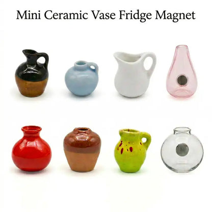 Mother’s Day Magnetic Bud Vase Set – Mini Glass Fridge Magnets for Fresh Flowers, Cute Kitchen & Locker Decor